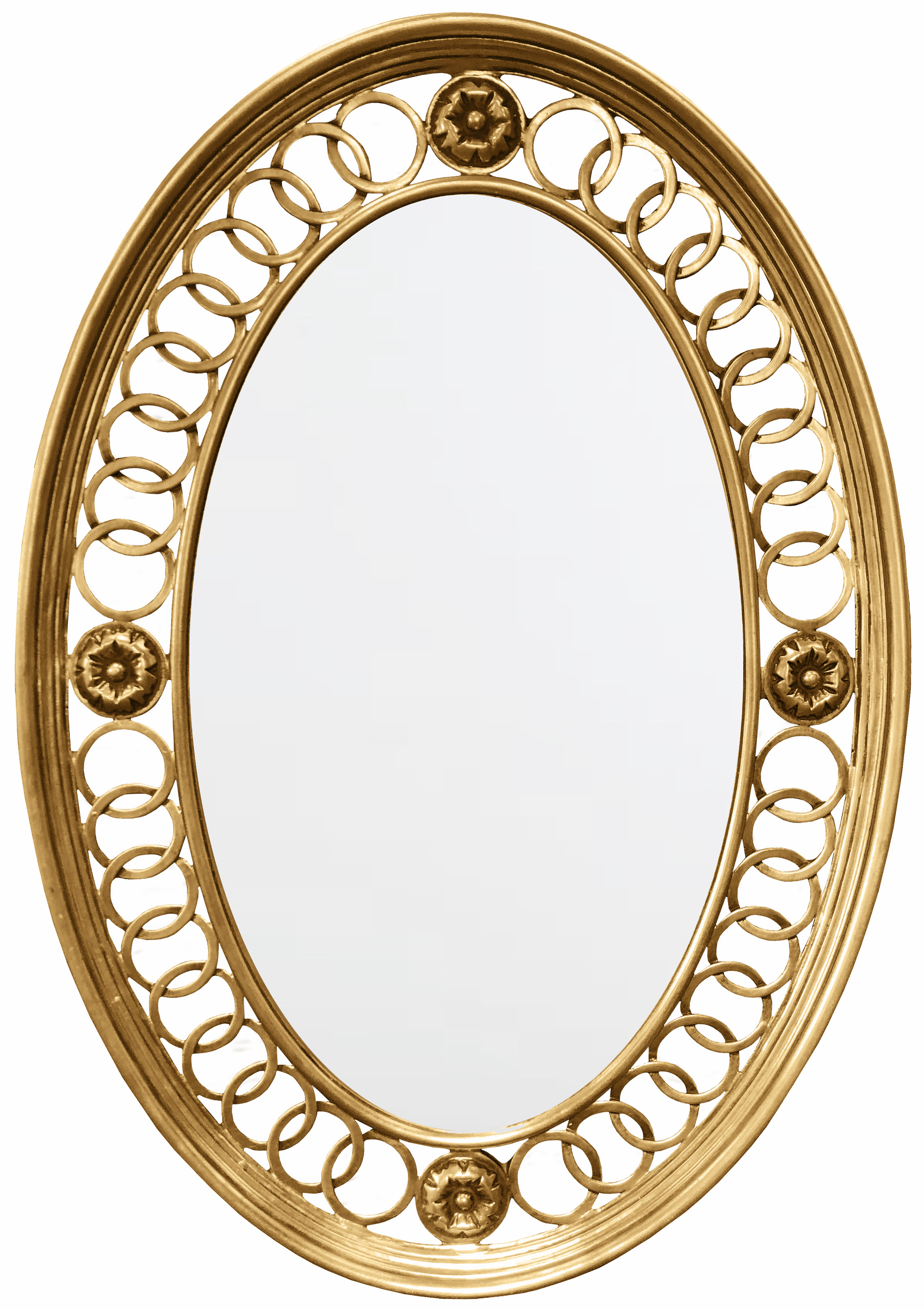 AF034 Wall décor art mirror gold classic ornate oval